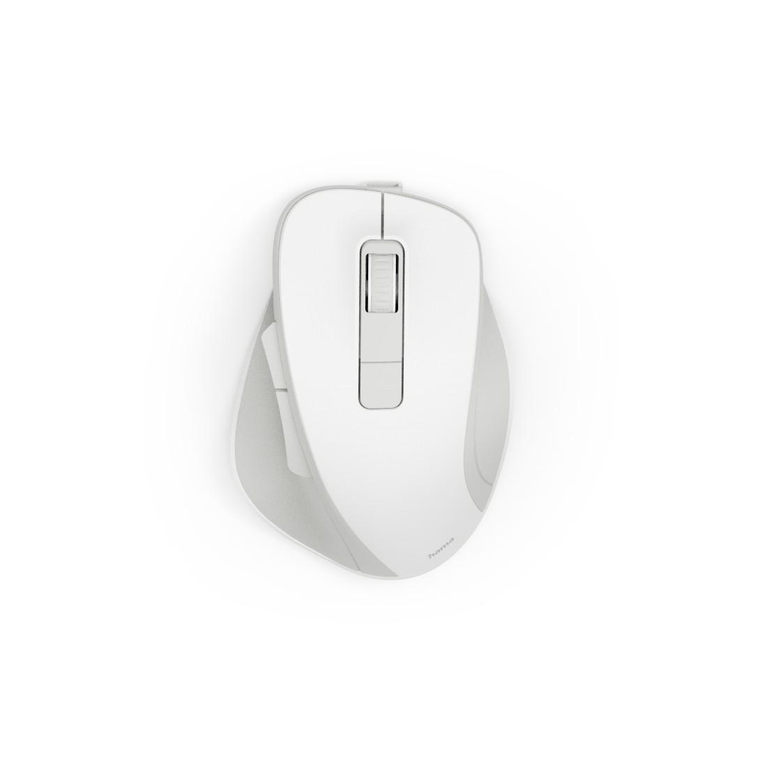 HAMA Безжична оптична мишка WM-500 Recharge, бяла, 6 бут.,800/1200/1600 dpi, безшумна
