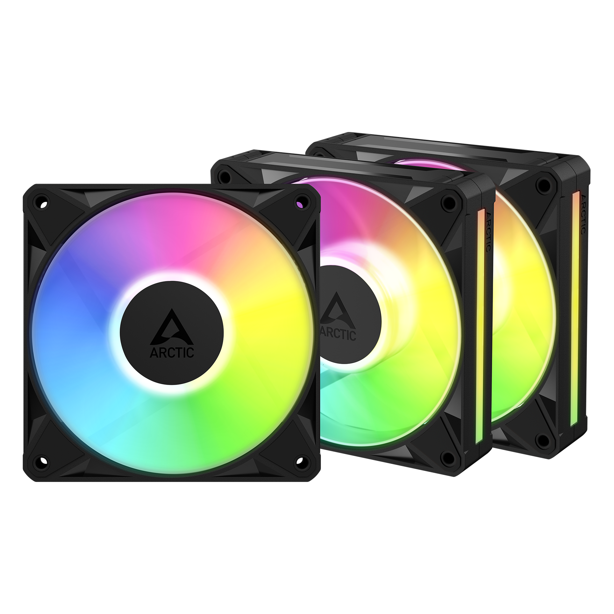 Комплект вентилатори ARCTIC BioniX P14 A-RGB PWM 140mm Daisy Chain - Черен