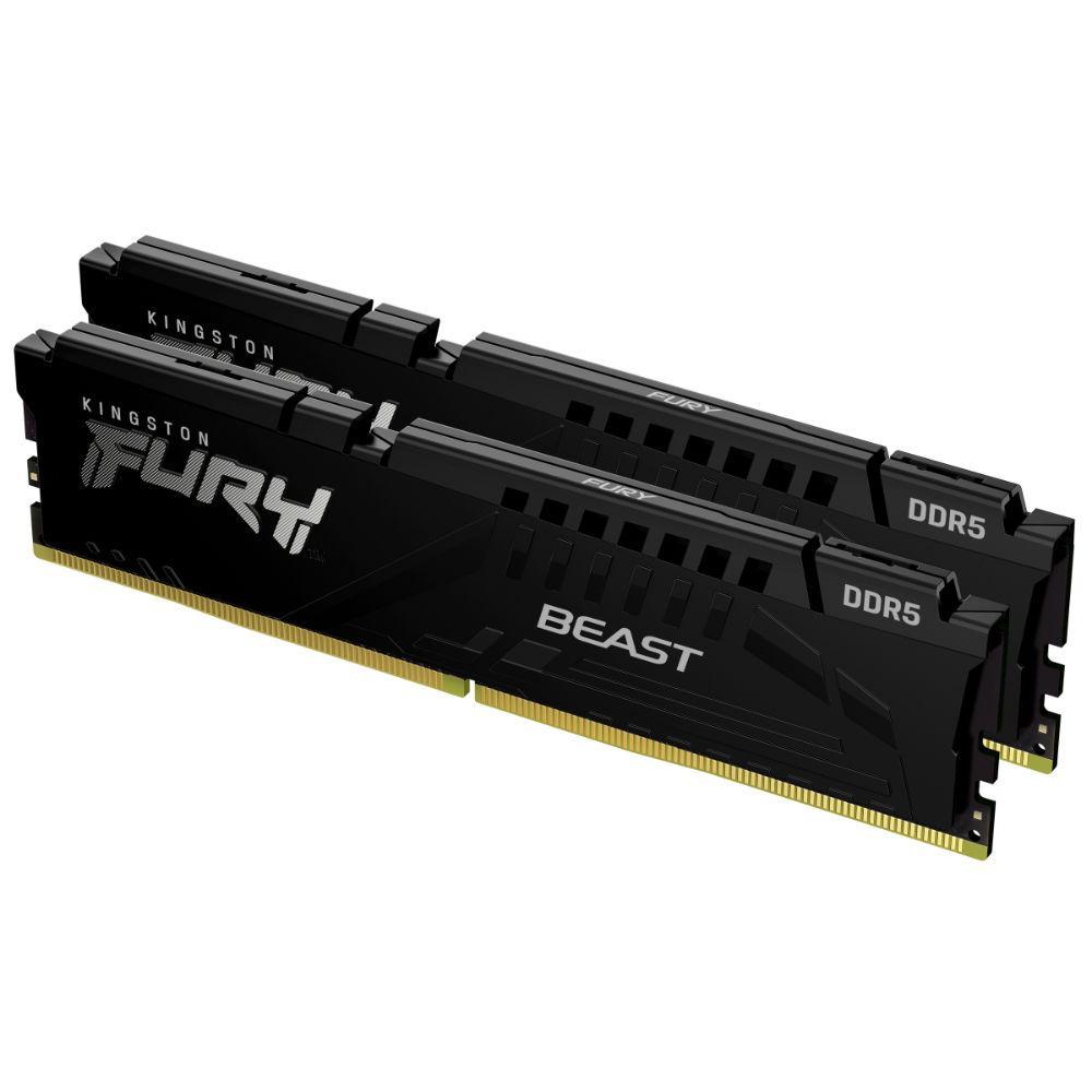 Памет Kingston FURY Beast Black 16GB(2x8GB) DDR5 5600MHz CL36, AMD EXPO - KF556C36BBEK2-16