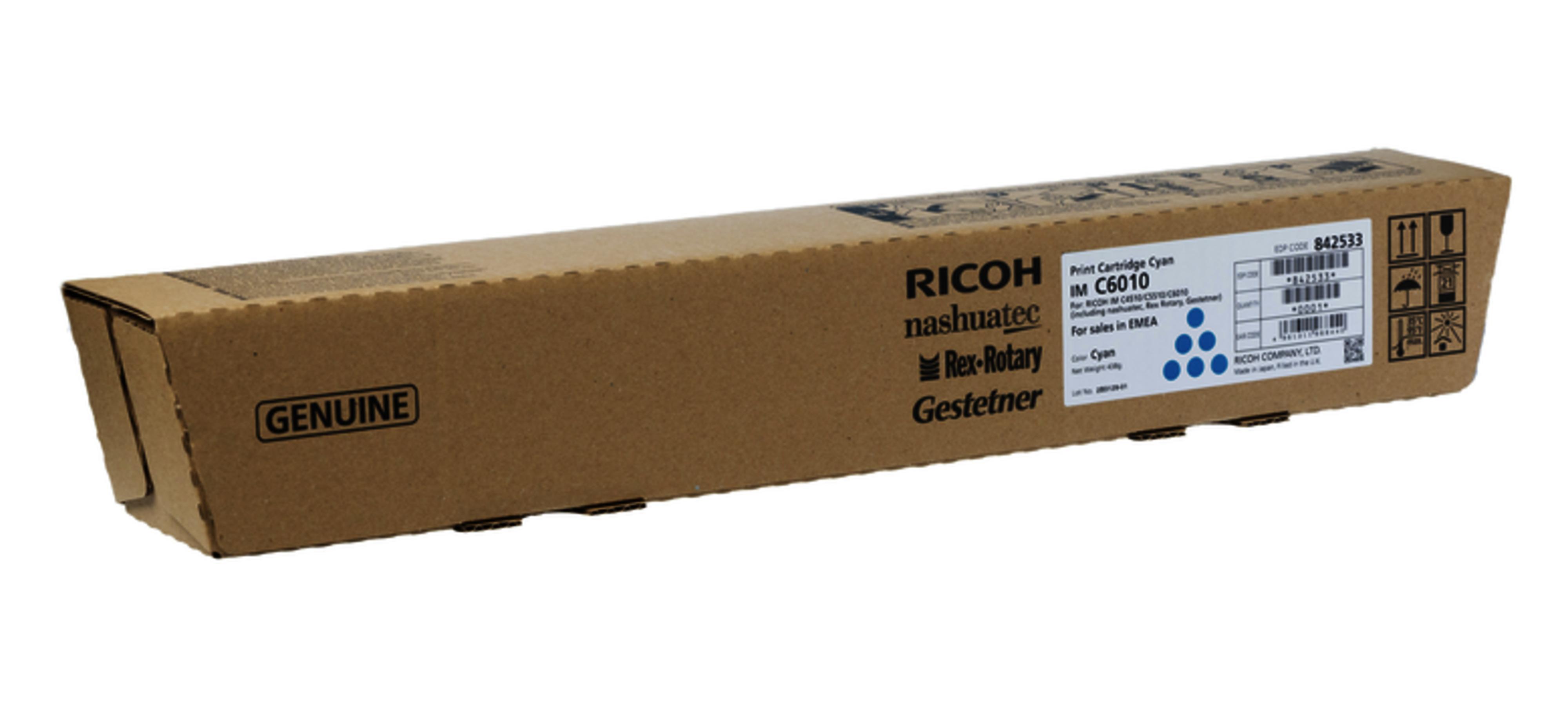 Тонер касета RICOH Cyan IMC6010, IM C4510, IM C5510A, 28000 k., Cyan