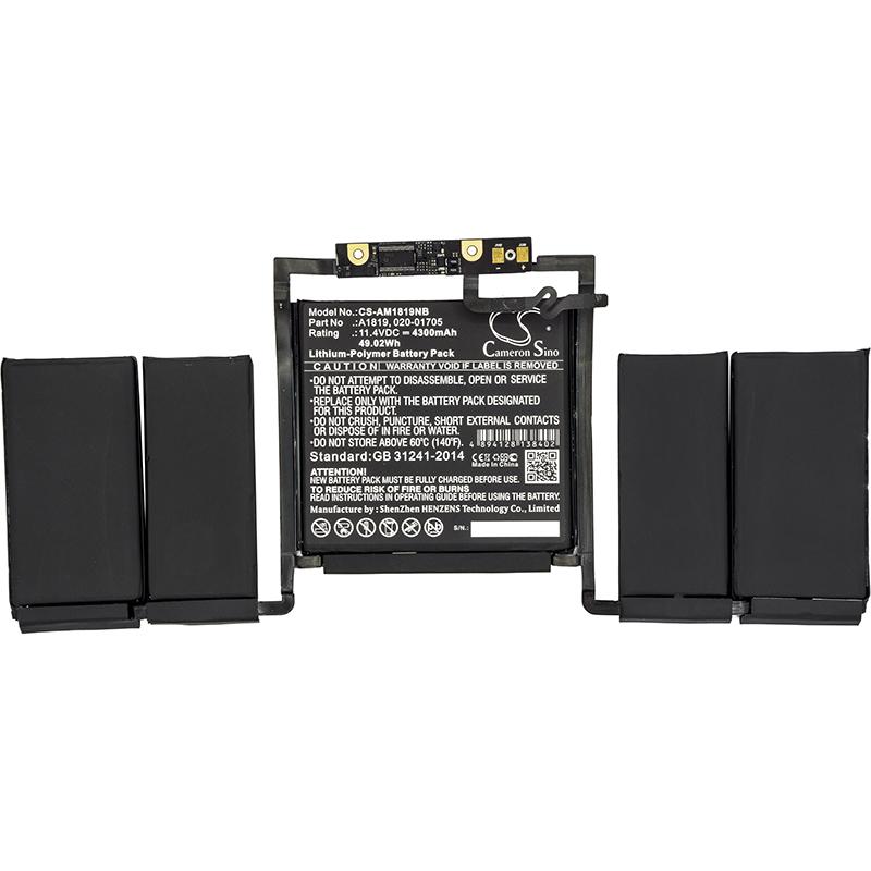 Батерия за лаптоп  Apple MacBook Pro "Core i5" 2.9 13" Touch/Late 2016 A1819  LiPo 11.4V 4300mAh CAMERON SINO