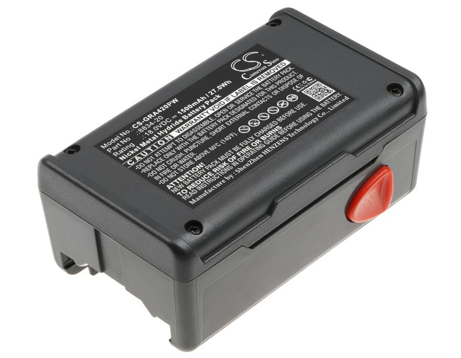 Батерия Cameron Sino,  за акумулаторен храсторез GARDENA 648844, EasyCut 42, SmallCut 300, 8834-20 18V 1500mAh Cameron Sino