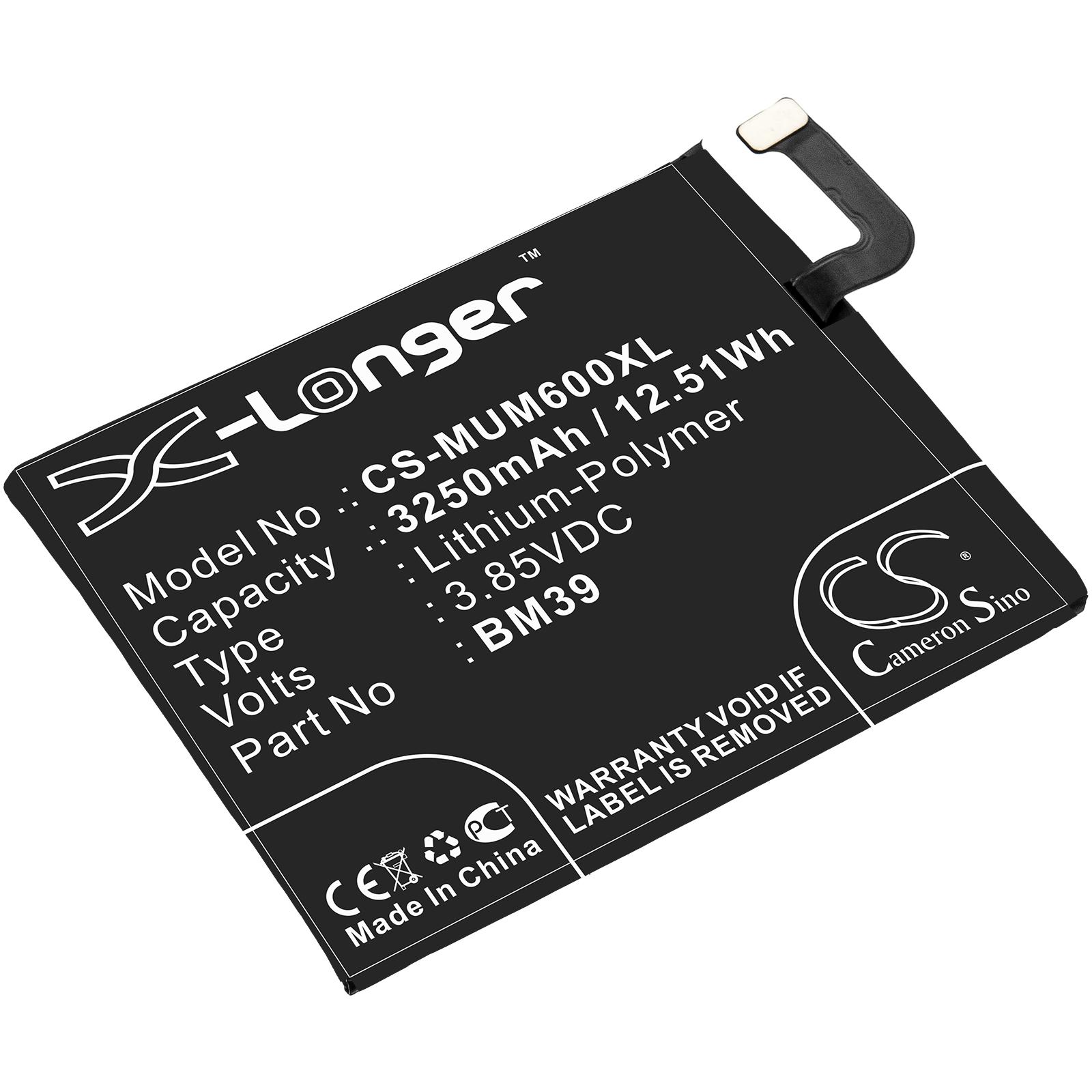 Батерия за мобилен телефон XIAOMI Mi6 BM39 3,85V 3250mAh LiPo CAMERON SINO