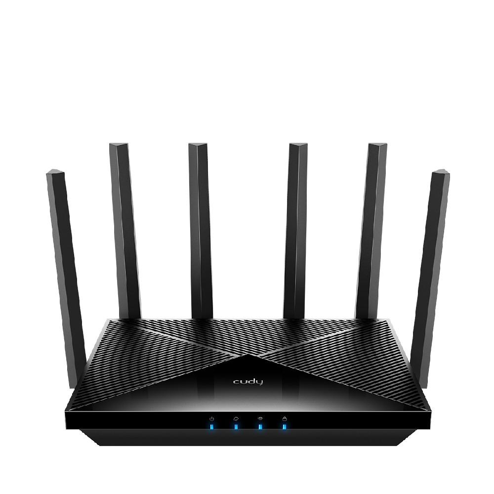 Безжичен рутер Cudy BE6500 2.5Ghz  Gigabit Dual Band Wi-Fi 7, 1x1Gbps WAN порт,4x10/100/1000, 6x5dBi антени, черен