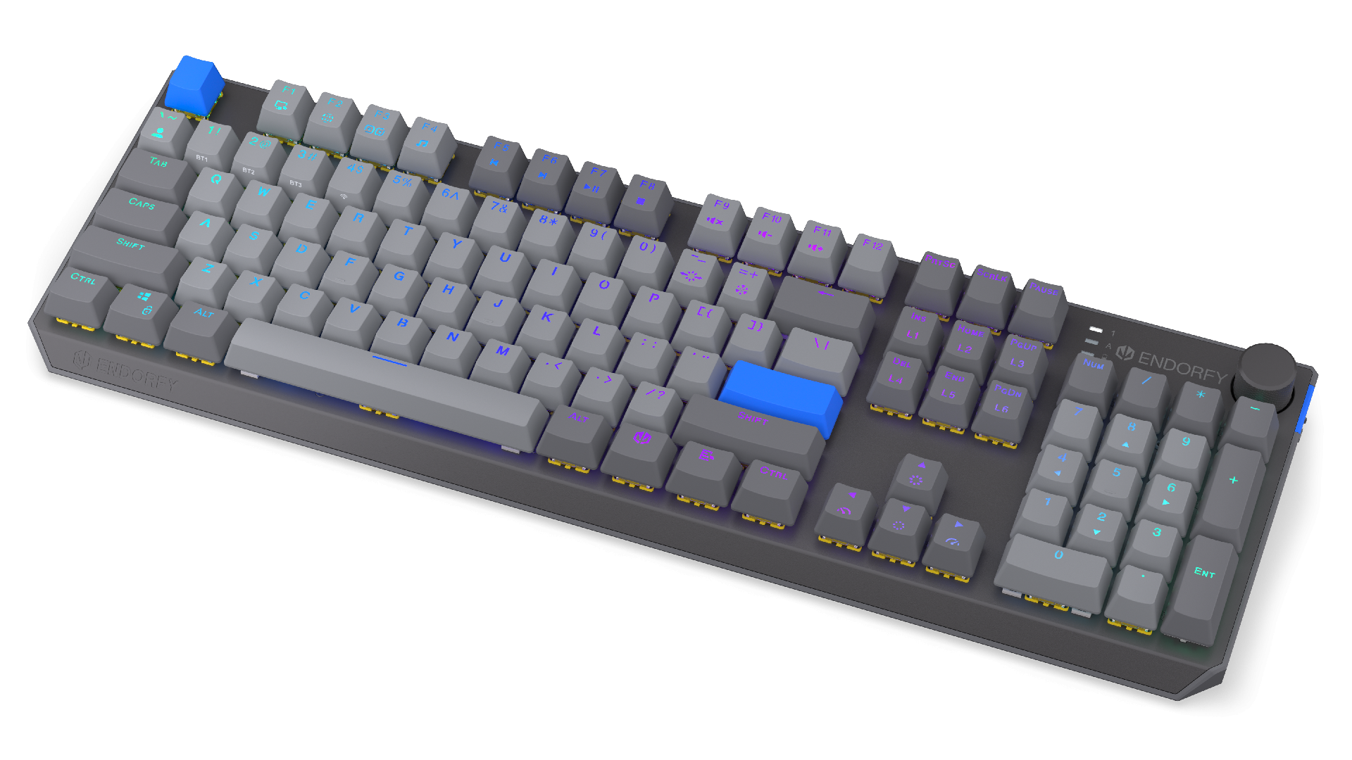 Endorfy механична клавиатура Thock Wireless V2 Full Size, PBT, Endorfy Yellow switch, US Layout