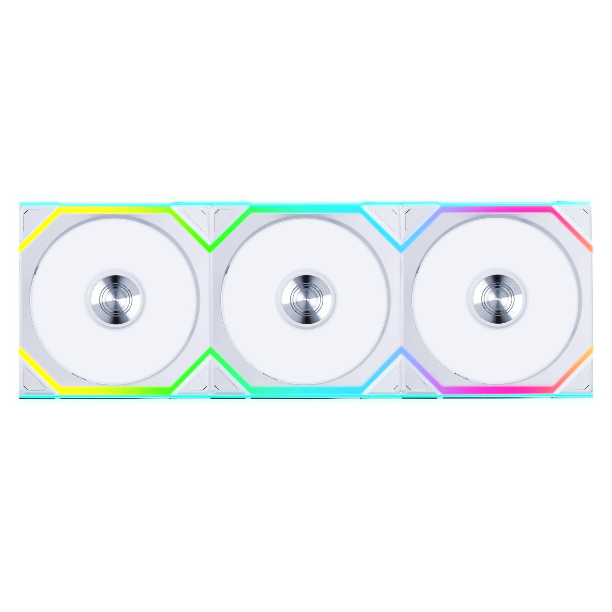 Вентилатори 3бр Lian Li UNI FAN SL Wireless ARGB PWM Reverse Blade - 120 mm Бели + Контролер
