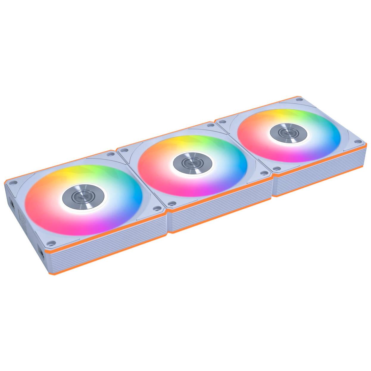 Вентилатори 3бр Lian Li UNI FAN CL Wireless ARGB PWM Reverse - 120 mm Бели + Контролер