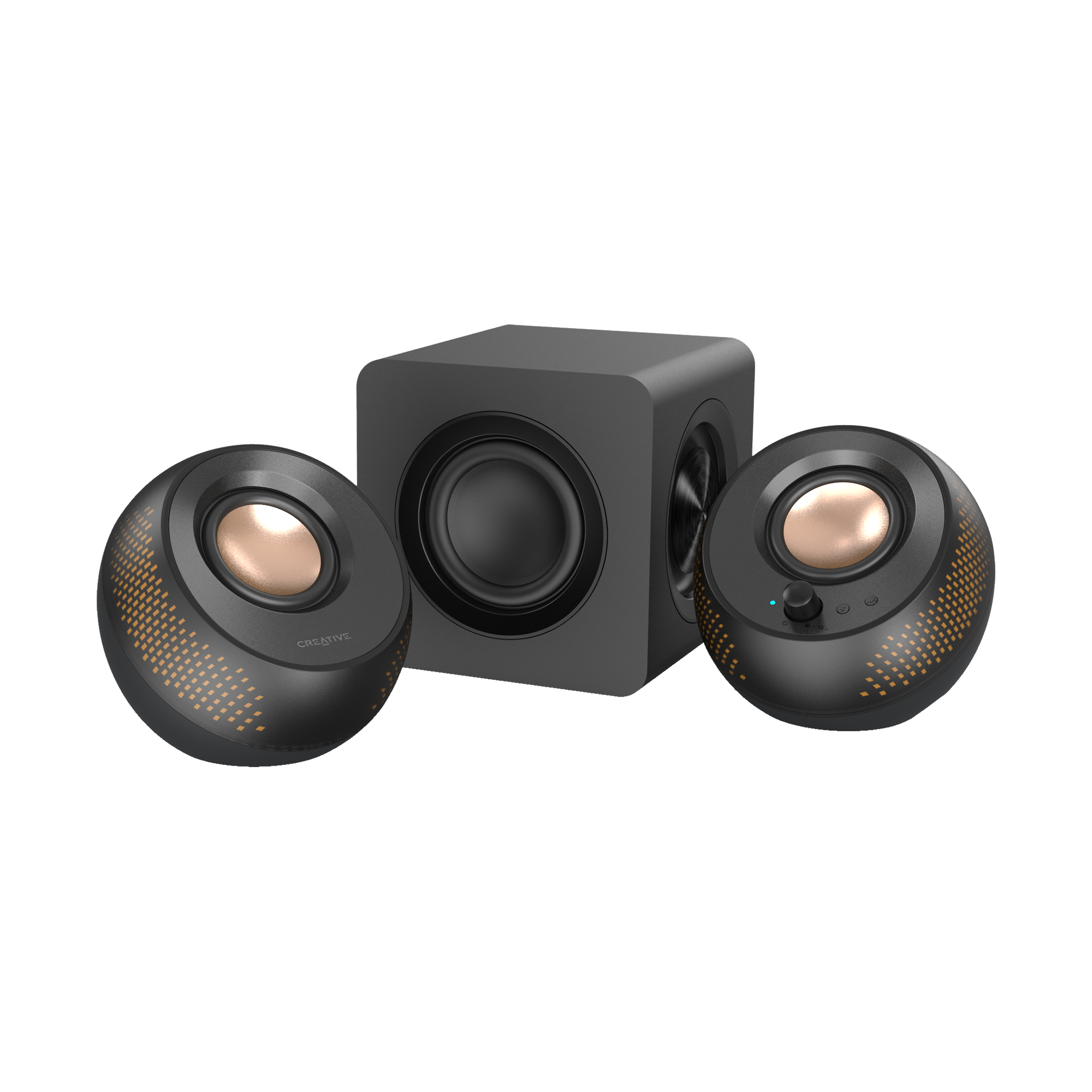 Озвучителна система 2.1 Creative Pebble X Plus, USB-C, Bluetooth, 15W