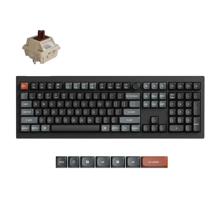 Безжична механичка клавиатура Keychron V6 Ultra 8K - Silk POM Switch Brown