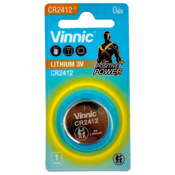 Бутонна батерия литиева 3V CR2412  VINNIC